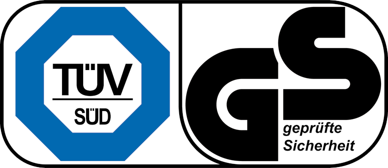 Legborstelling met Duitse TÜV-GS keurmerk.